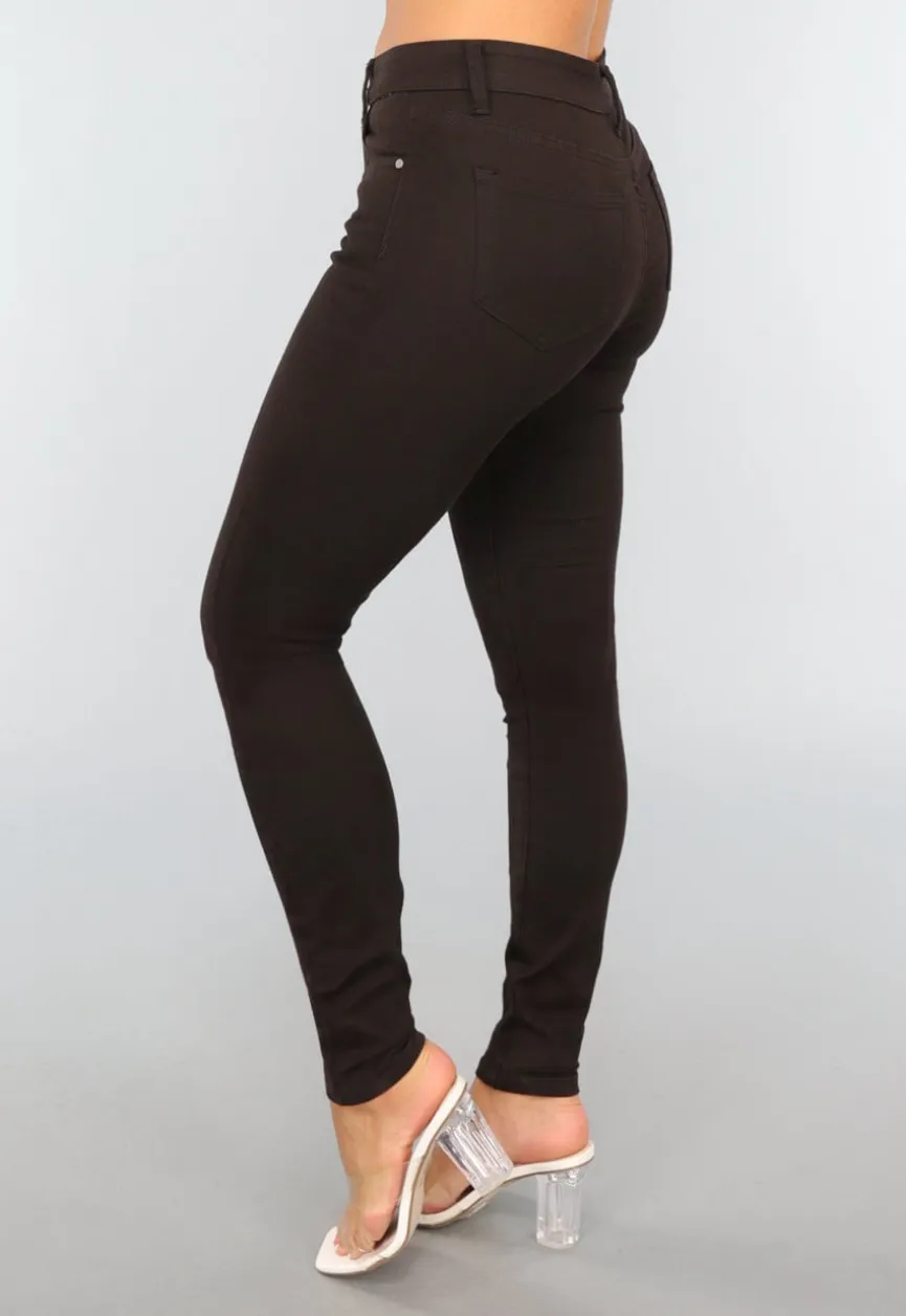 Donkerbruine Skinny Jeans