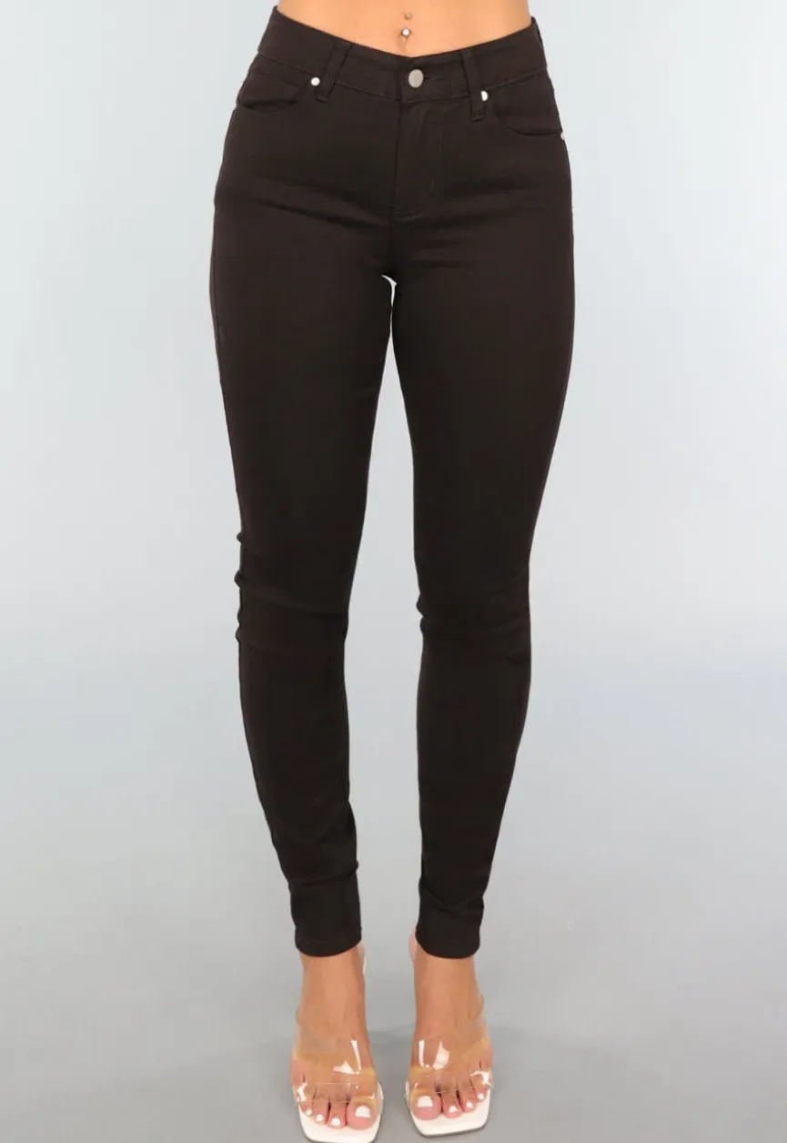 Donkerbruine Skinny Jeans