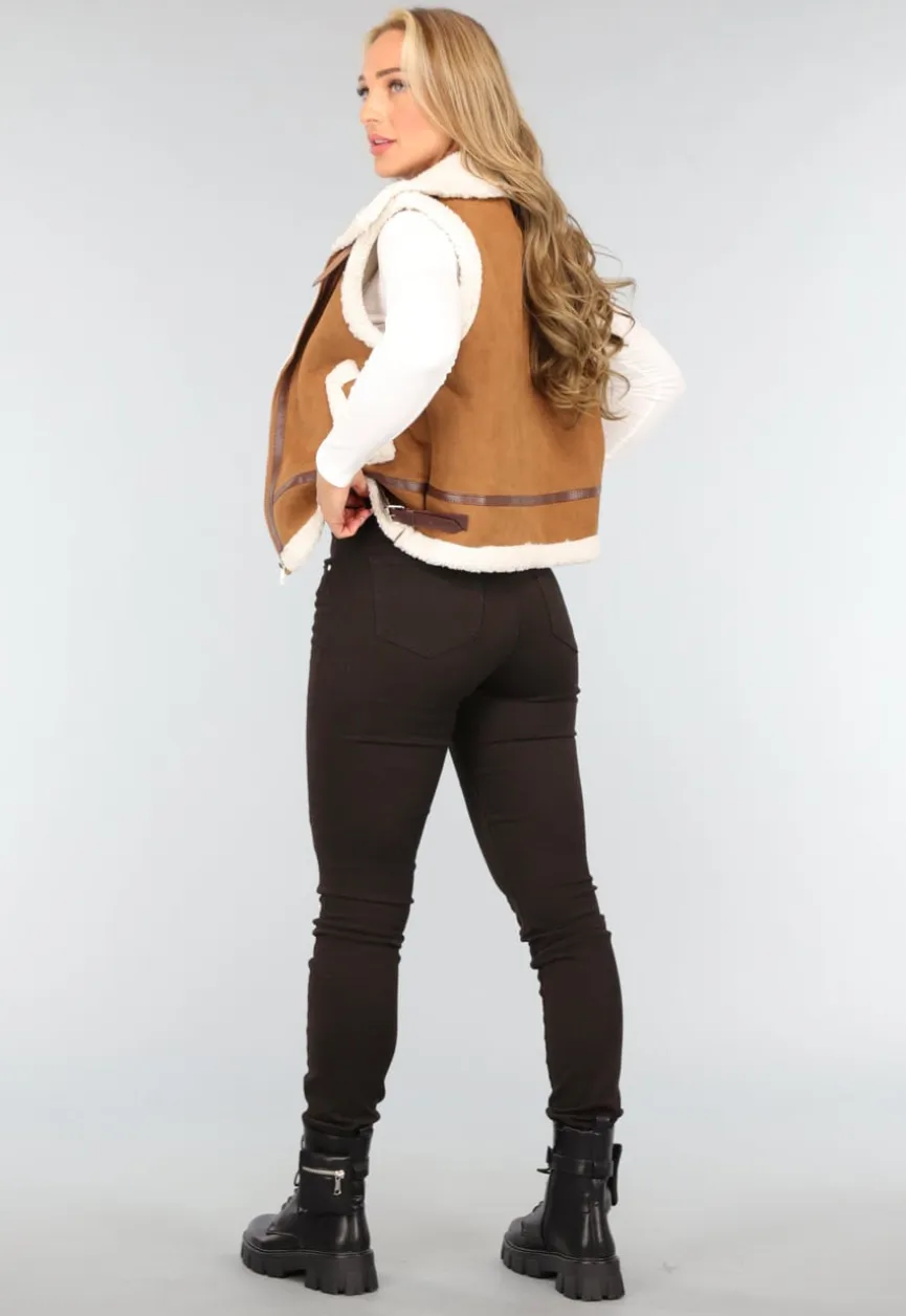 Donkerbruine Skinny Jeans