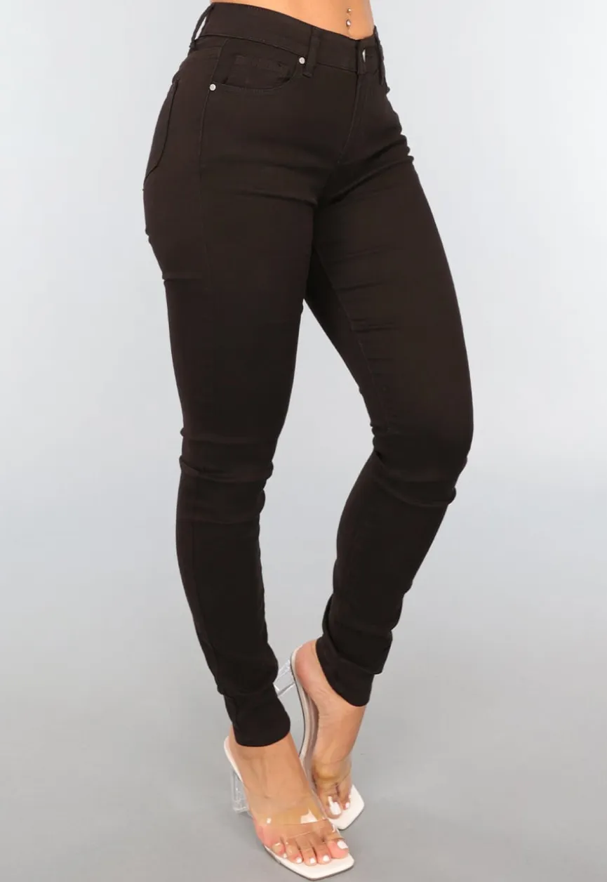 Donkerbruine Skinny Jeans