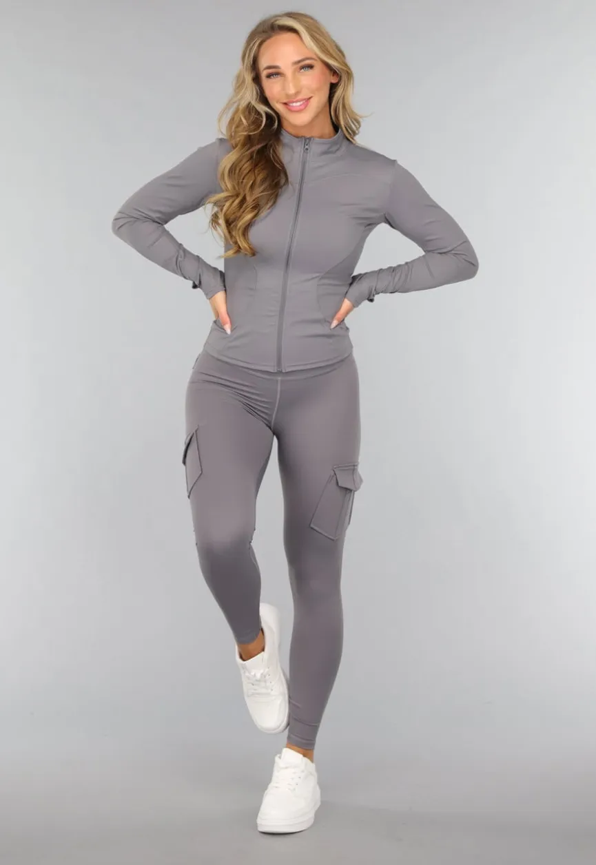 Donkergrijze Gymset met Scrunch
