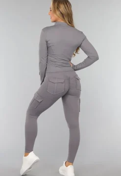 Donkergrijze Gymset met Scrunch