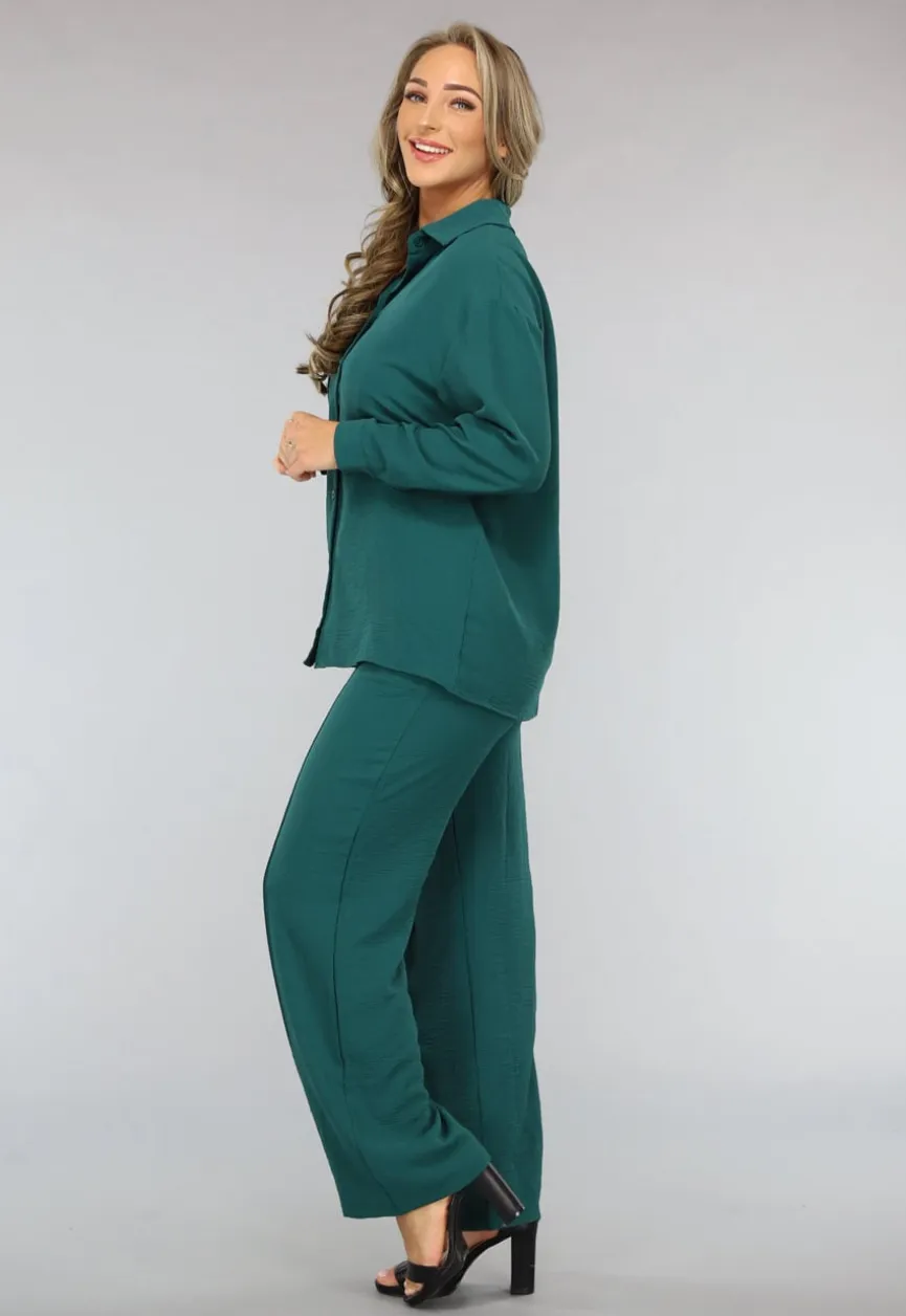 Donkergroene 2-delige Set met Blouse