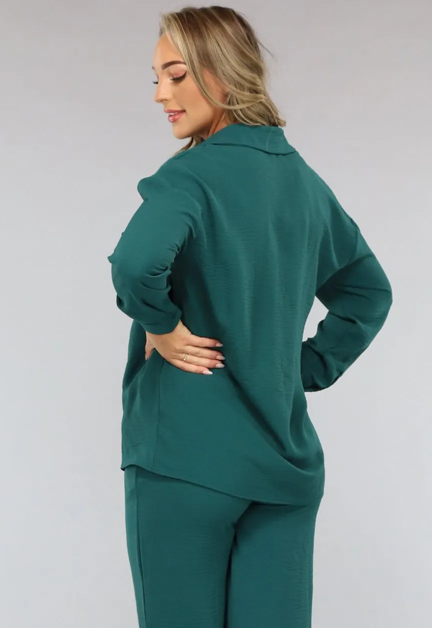 Donkergroene 2-delige Set met Blouse