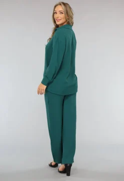 Donkergroene 2-delige Set met Blouse