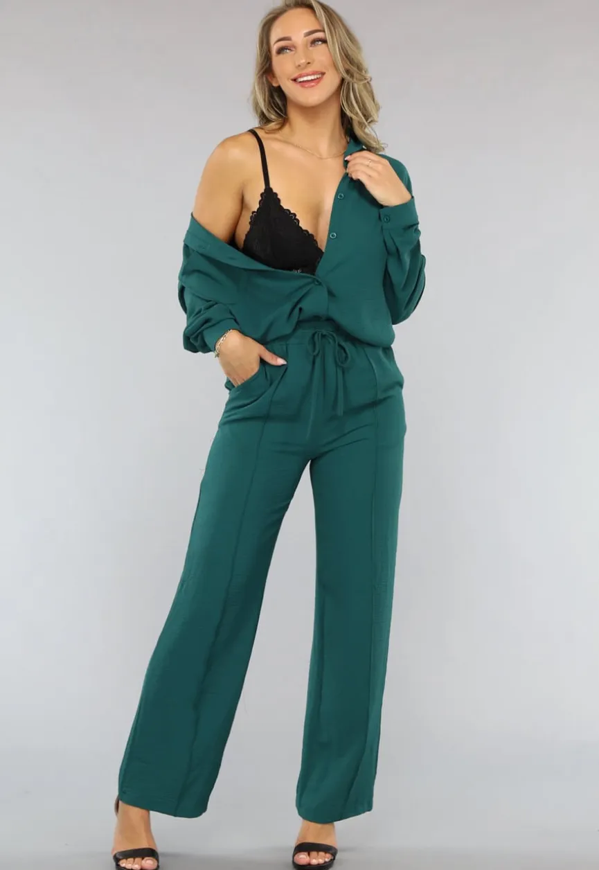 Donkergroene 2-delige Set met Blouse