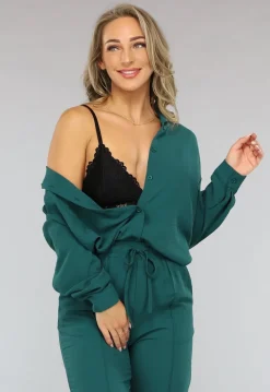 Donkergroene 2-delige Set met Blouse