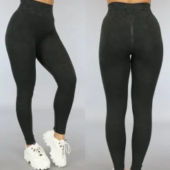 Donkergroene Gemêleerde Squat Proof Sportlegging
