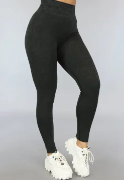 Donkergroene Gemêleerde Squat Proof Sportlegging
