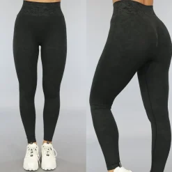 Donkergroene Gemêleerde Squat Proof Sportlegging