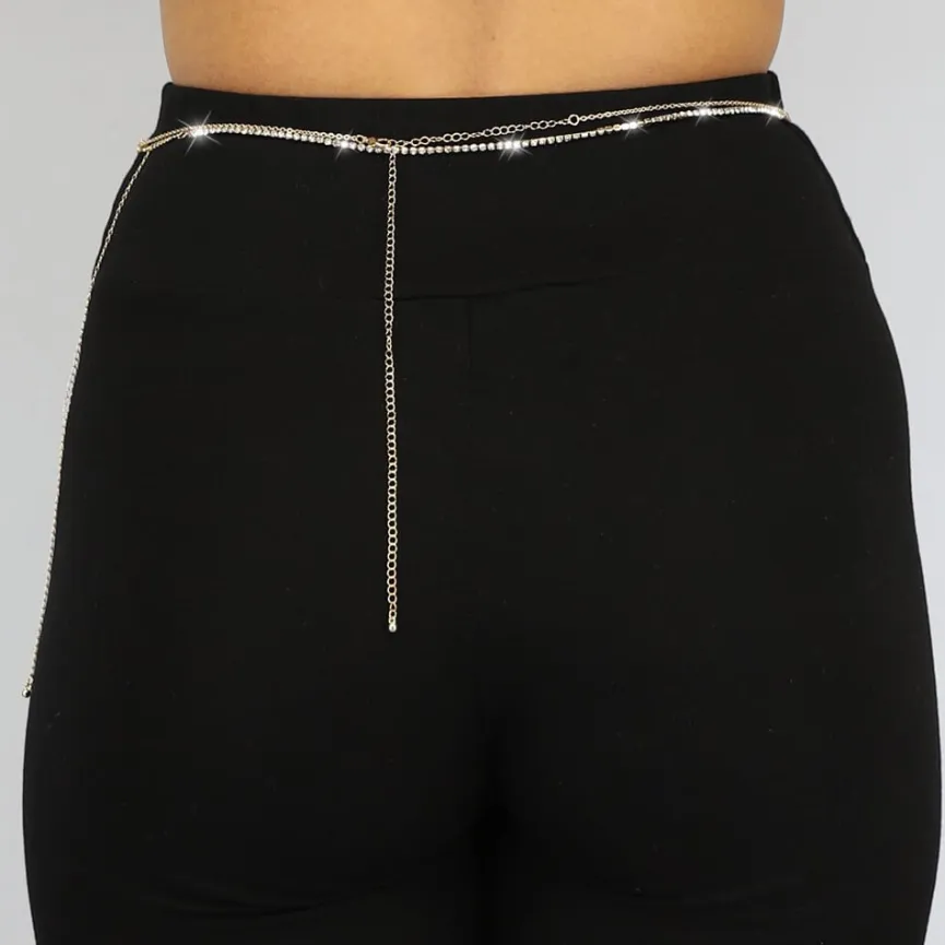 Dubbele Buikketting met Steentjes