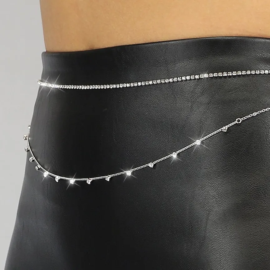Dubbele Buikketting met Steentjes