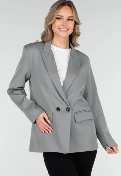 Dubbelknoop Blazer Grijs