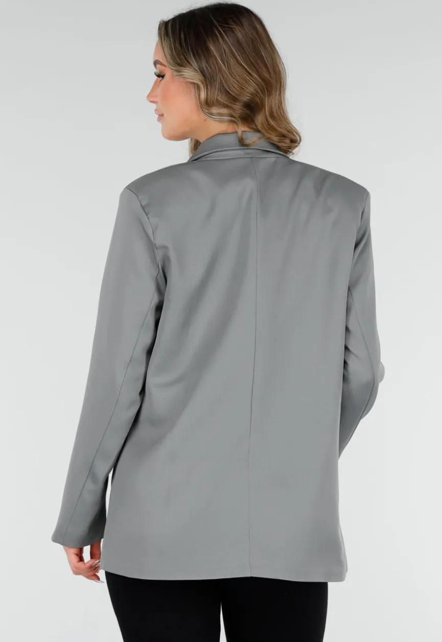 Dubbelknoop Blazer Grijs