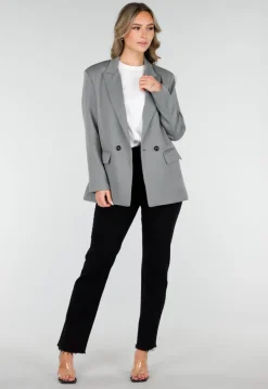Dubbelknoop Blazer Grijs