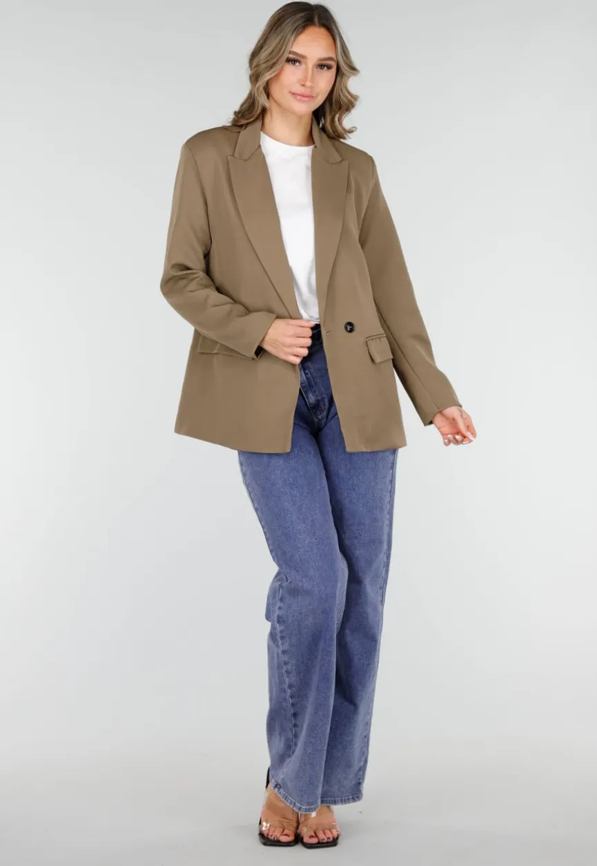Dubbelknoop Khaki Blazer