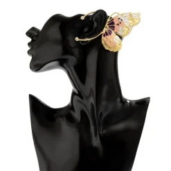 Earcuff met Roze Vlinder Ontwerp