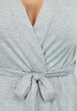 Elastische Grijze Kimono met Kanten Rug
