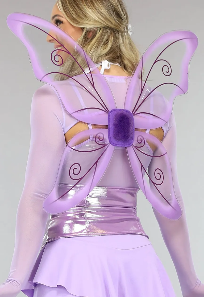 Elven Kostuum Lila Corset met Vleugels