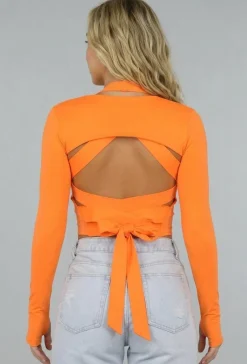 Fel Oranje Crop Bolero