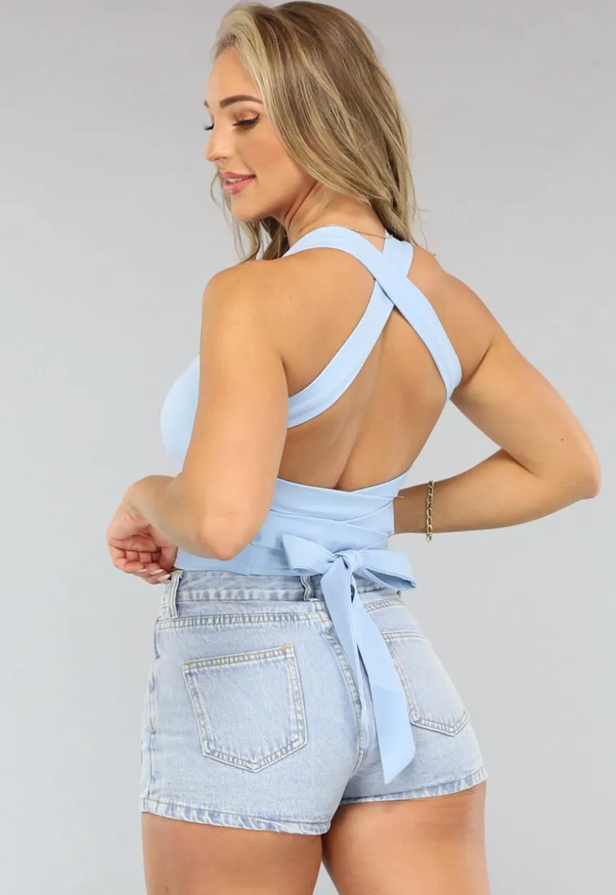 Festival Sporttop in Babyblauw