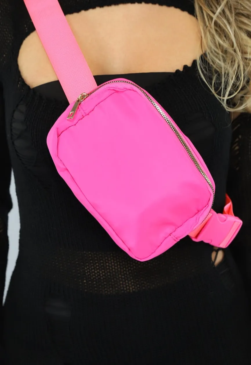 Festival Tasje in Neon Roze