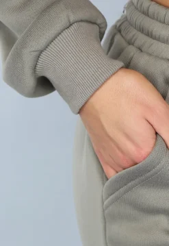 Fleece Joggingpak in Taupe