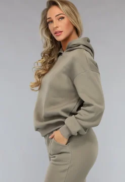 Fleece Joggingpak in Taupe