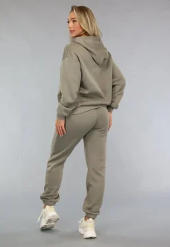 Fleece Joggingpak in Taupe