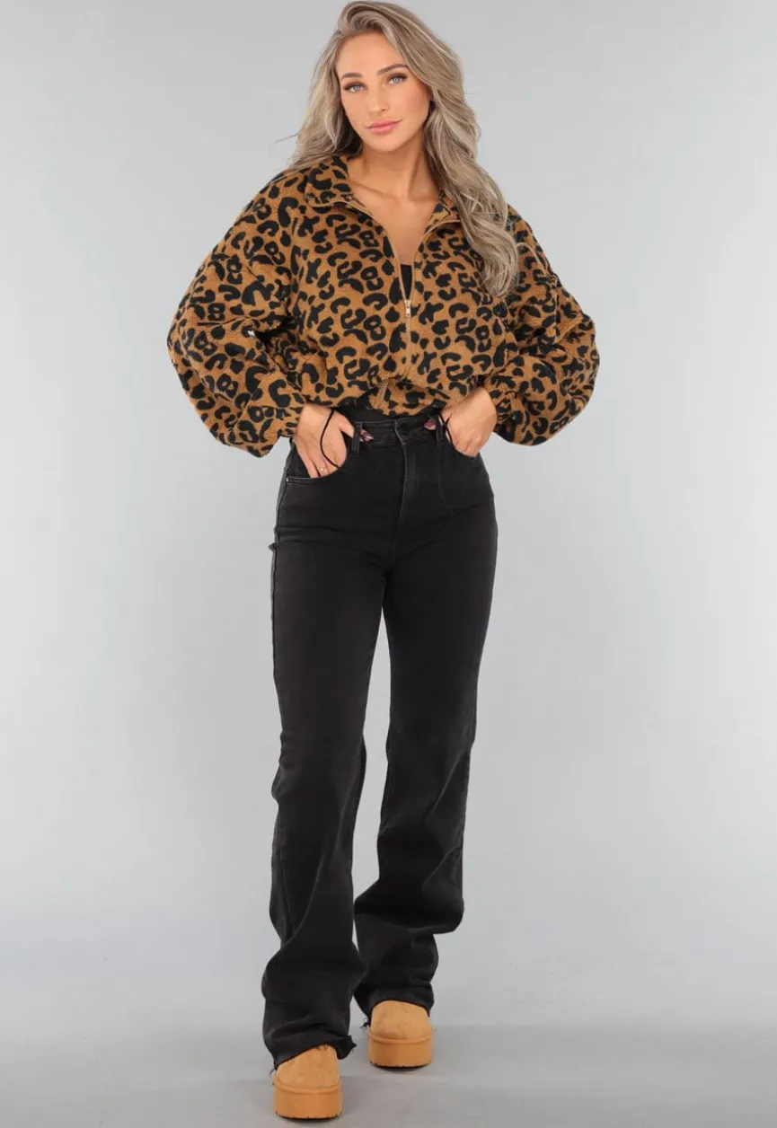 Fleece Panterprint Jasje