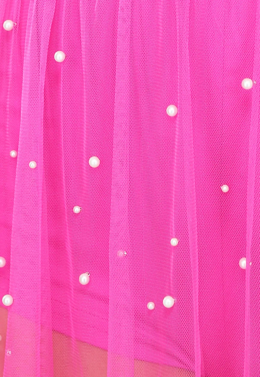 Fuchsia Festival Two Piece met Parels