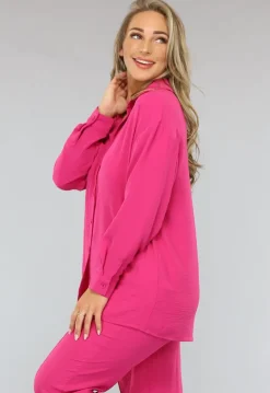 Fuchsia Matching Set met Blouse