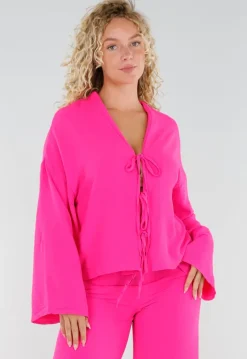 Fuchsia 2-Piece Set met Striksluiting en Stretch