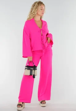 Fuchsia 2-Piece Set met Striksluiting en Stretch