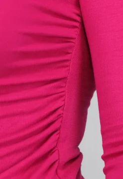 Fuchsia Top met Lange Mouwen
