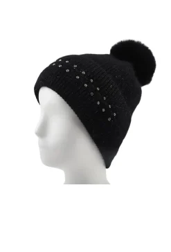 Gebreide Glitter Muts met Pompon