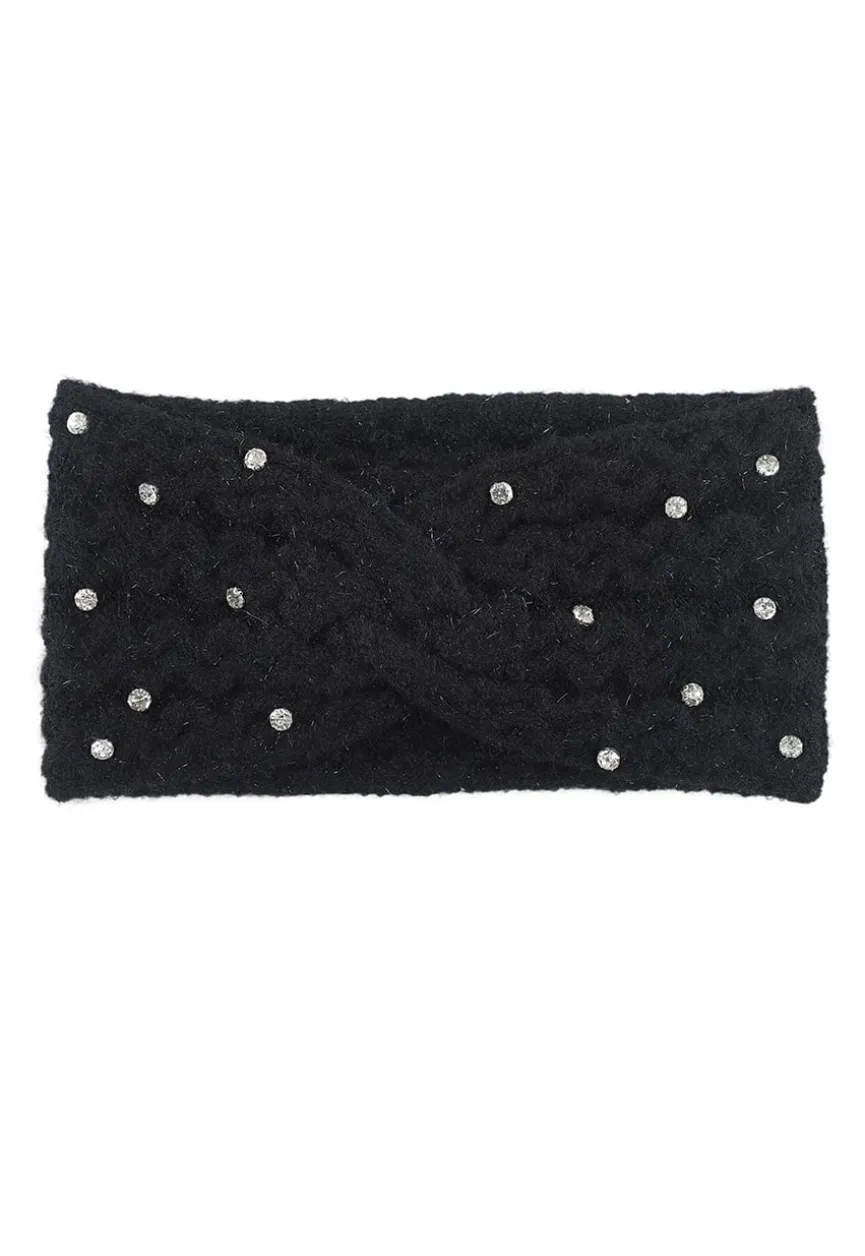 Gebreide Haarband met Glitter Steentjes