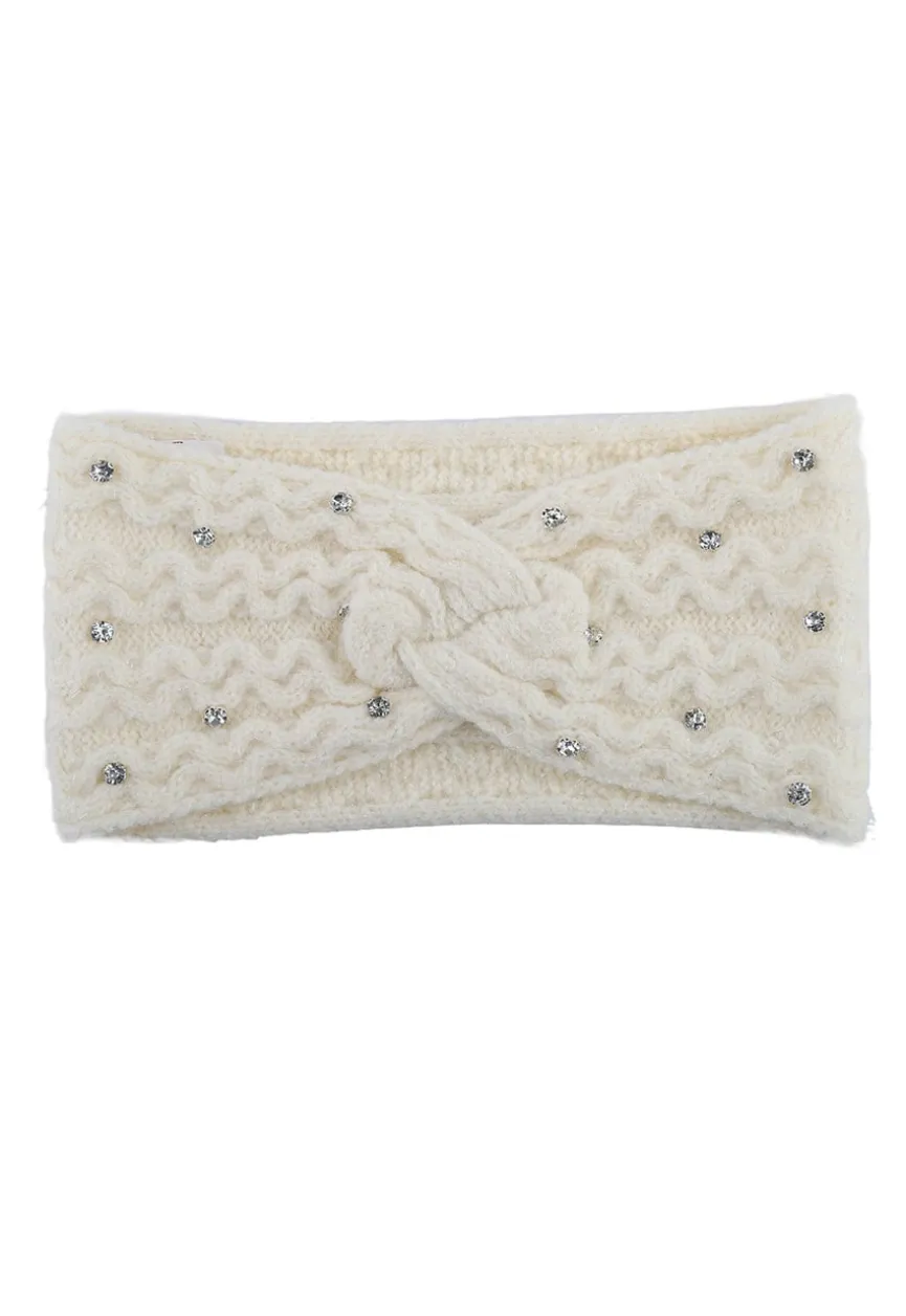 Gebreide Haarband met Glitter Steentjes