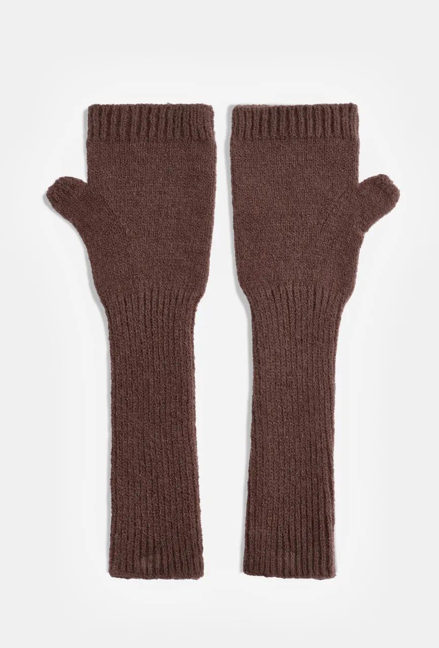 Gebreide Vingerloze Handschoenen met Duimopening
