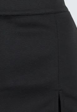 Gebreide Zwarte Stretch Skort met Split