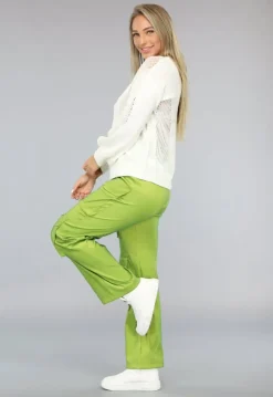 Gebroken Witte Trui met Gescheurde Look