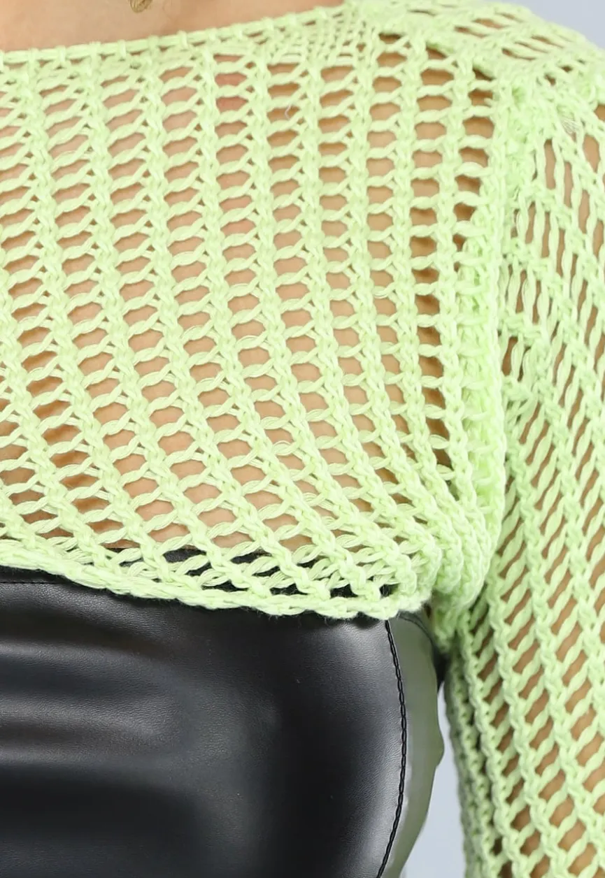 Gehaakte Bolero in Lichtgroen