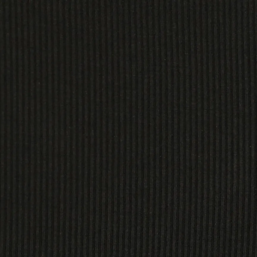 Geplooide Top met Ronde Hals Zwart