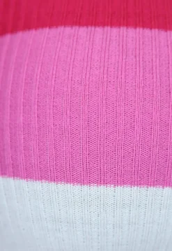 Gestreepte Roze Ribbed Crop Top