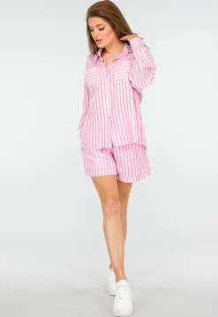 Gestreepte Two-Piece met Short en Blouse