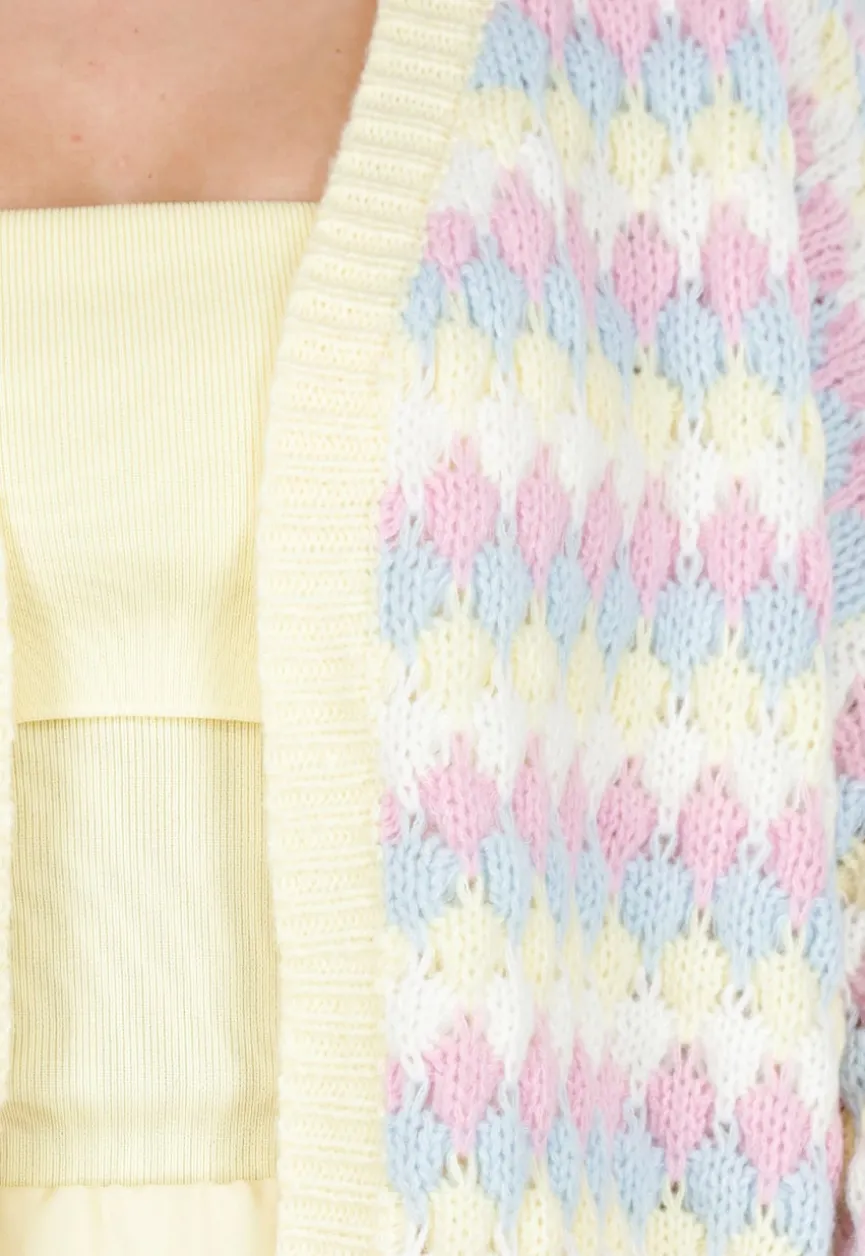 Gestreept Pastel Gebreid Vest