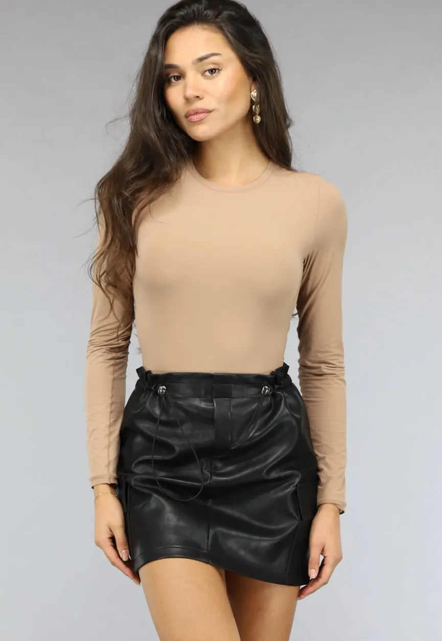 Gladde Longesleeve Nude Bodysuit