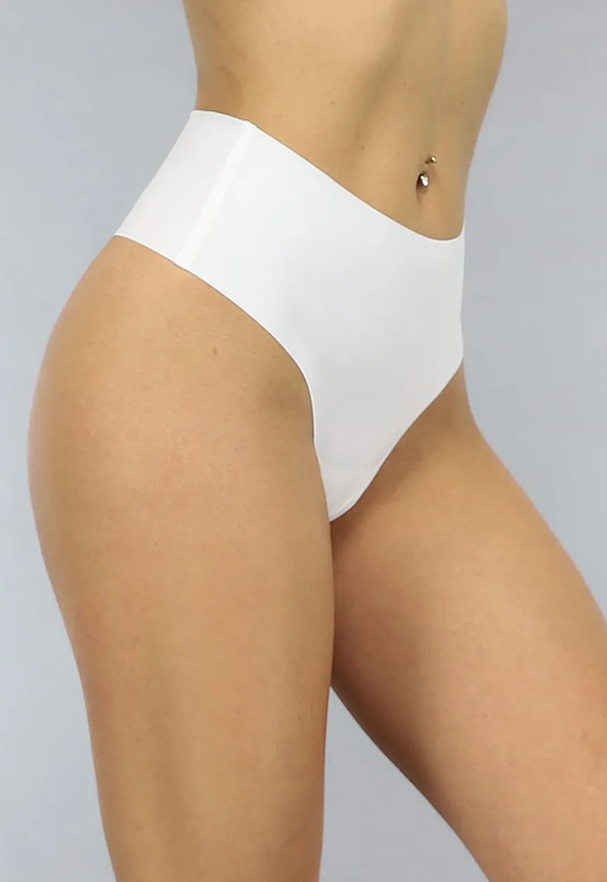 Gladde Naaloze Witte High Waist String