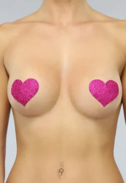 Glitterende Hartjes Tepelbedekkers