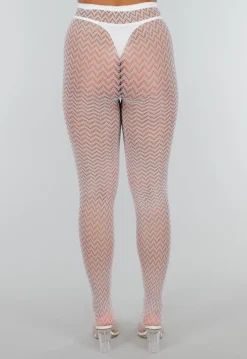 Glow in the Dark Panty in Felblauw met Zigzagpatroon en Hoge Taille